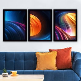 Wallity Cuadro Decorativo Enmarcado Multicolor (3 piezas)